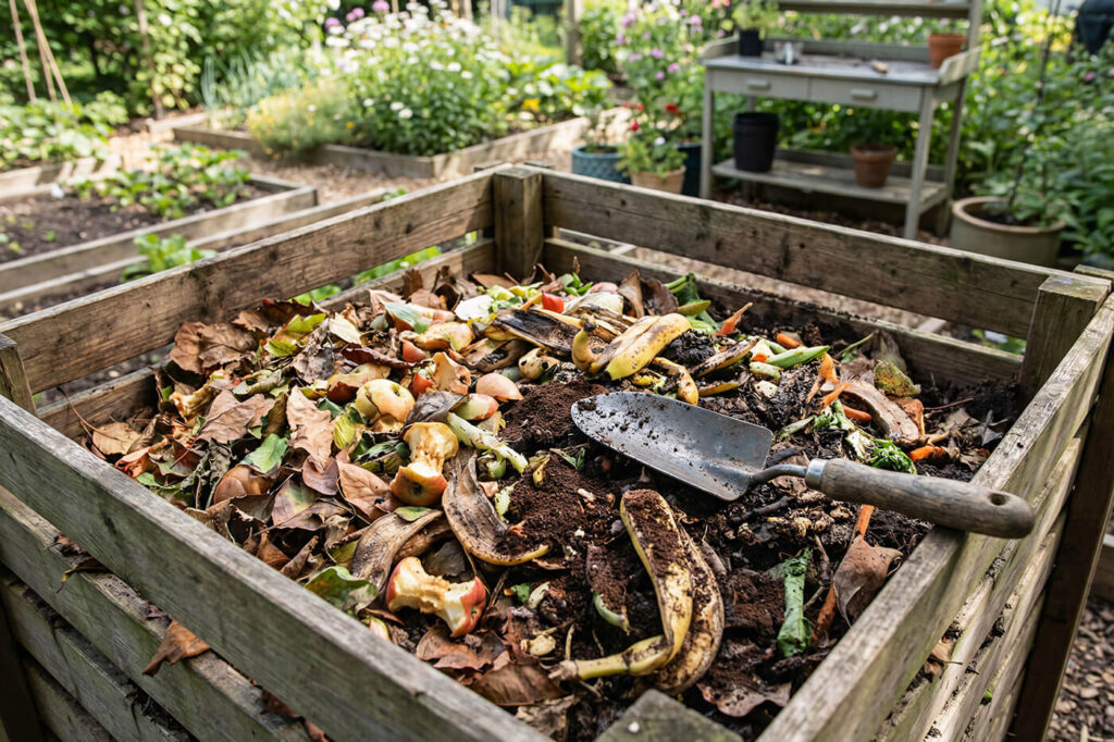 Kompost anlegen: wie im Garten aus Abfall schwarzes Gold wird